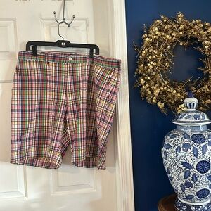 NWOT Men’s Ralph Lauren Plaid Multicolor 100% Cotton Shorts Size 40